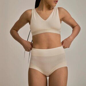 Universal Standard UltimateS Super Full Coverage High Rise Brief Porcelain Sz L